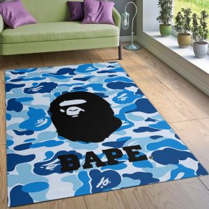 Bape Ft Louis Vuitton Rugs Living Room Rug Floor Decor Home Decor - Teeruto