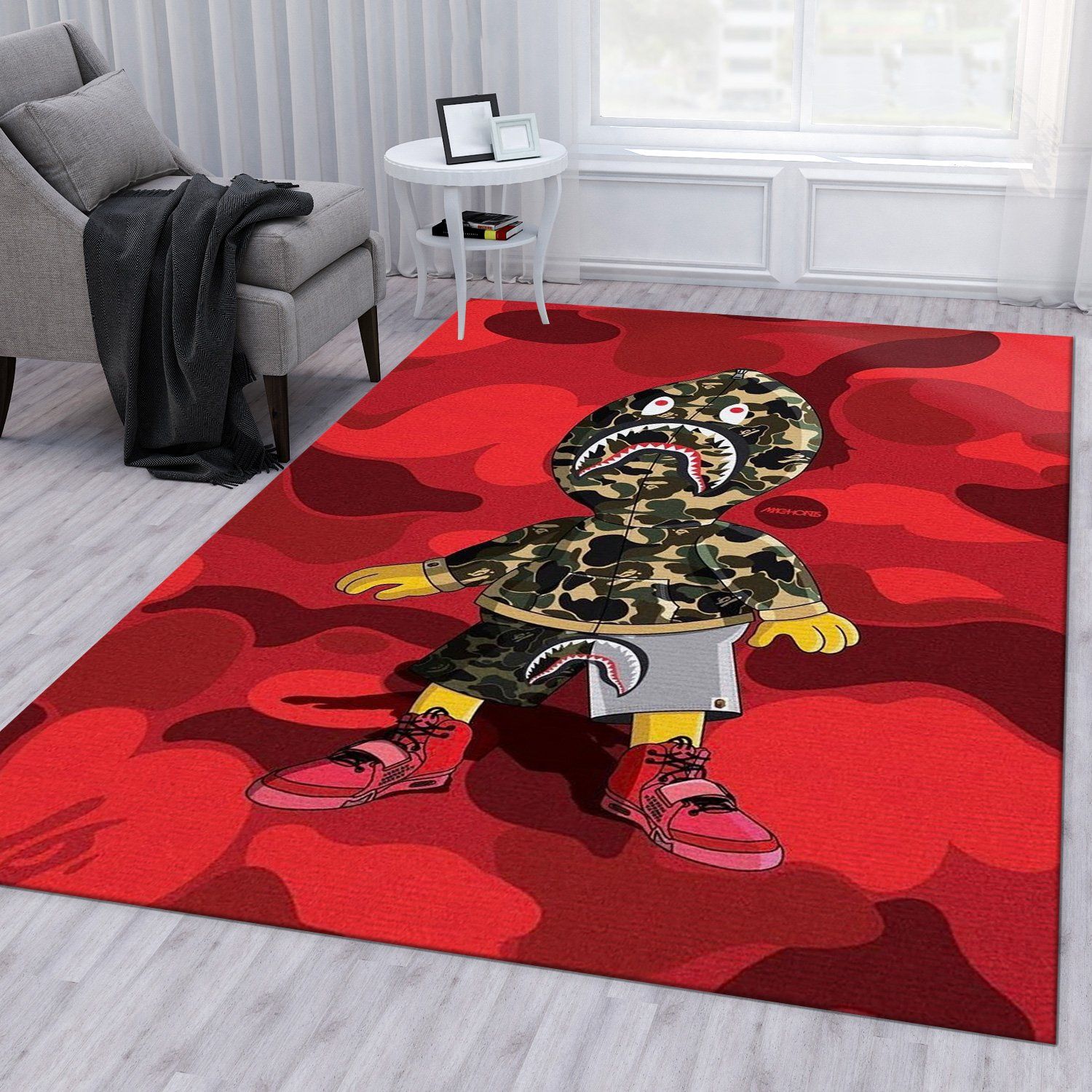 Bape Area Rug Bedroom Rug US Gift Decor