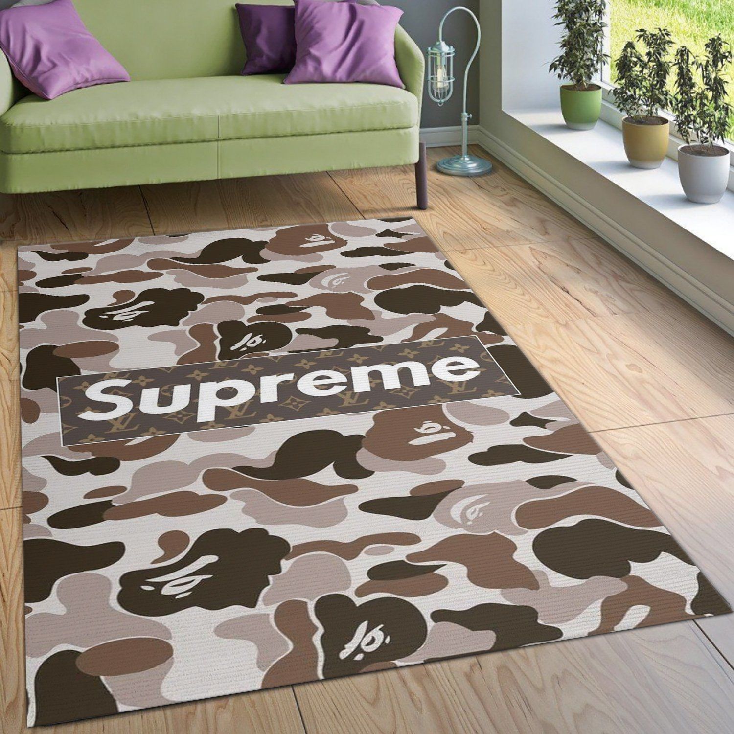 Louis Vuitton Supreme Rug Hypebeast Fashion Brand Living Room