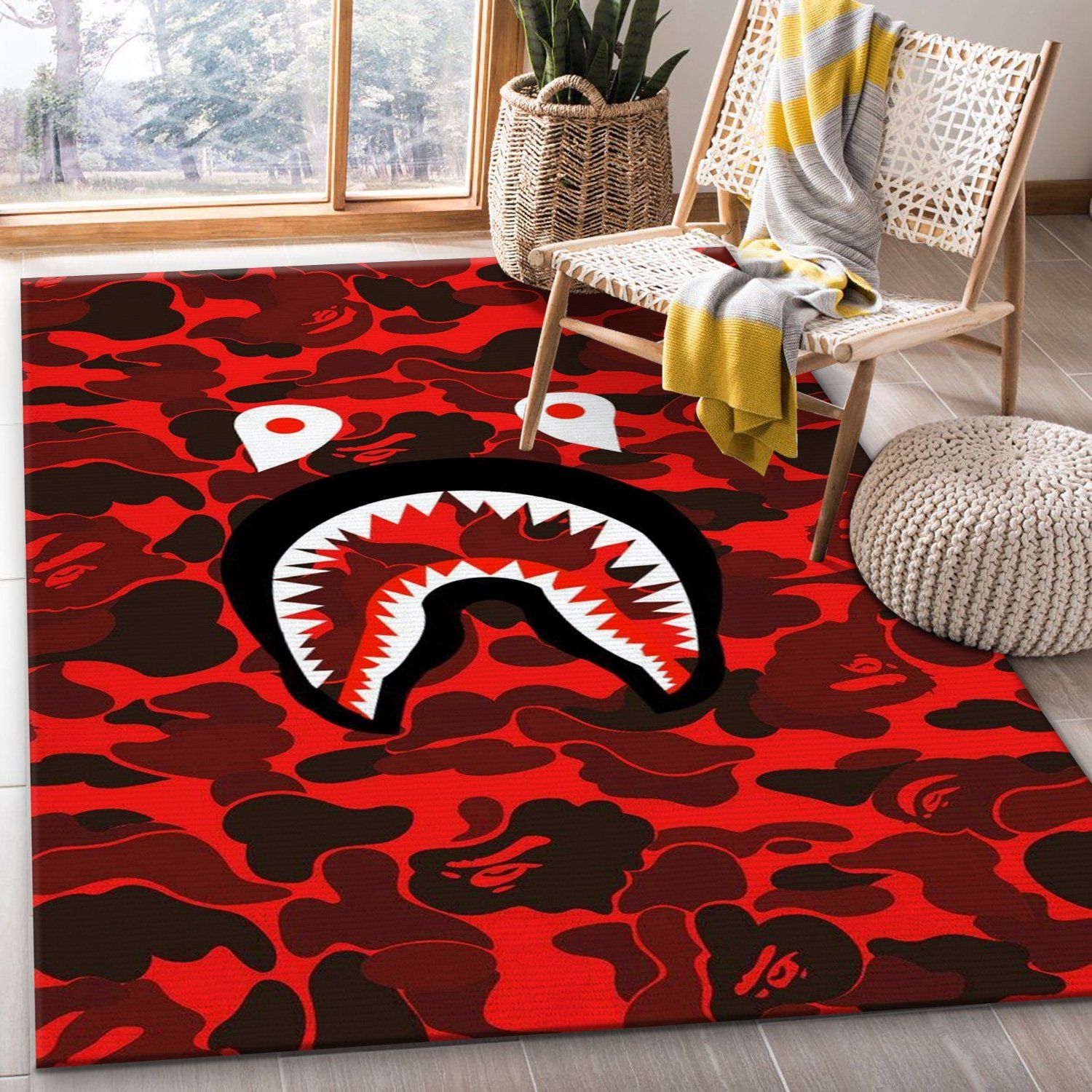 Bape Fashion Brand Area Rugs For Living Room Rectangle Rug Bedroom