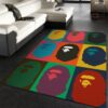 Bape Monkey Hypebeast Area Rugs Living Room Rug Christmas Gift US Decor