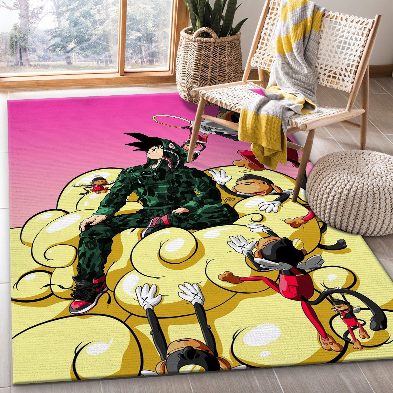 Bape Ft Louis Vuitton Rugs Living Room Rug Floor Decor Home Decor