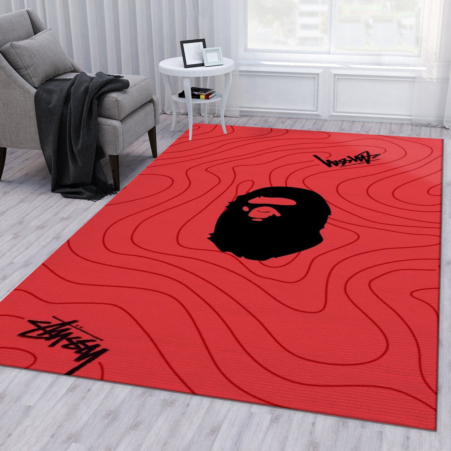 Simpson bape supreme area rugs living room carpet fn301128 christmas gift  floor decor the us decor - small ( 3 x 5 ft )