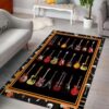 Beatles Guitar Collection Living Room Area Rug
