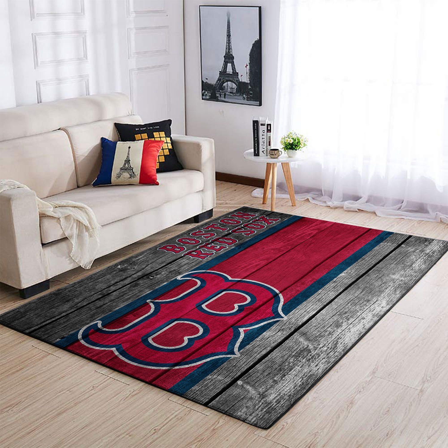 Boston Red Sox Mlb Team Logo Wooden Style Style Nice Gift Home Decor  Rectangle Area Rug - Travels in Translation