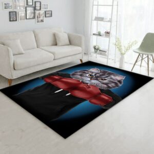Boxer Cat Boxing Champion Area Rug Carpet Living Room Rug Home US Decor