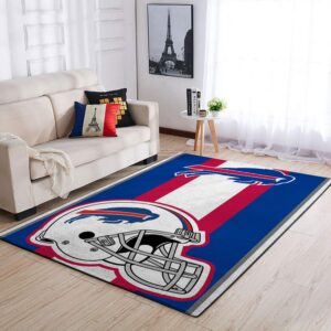 Buffalo Bills Nfl Team Logo Helmet Nice Gift Home Decor Rectangle Area Rug