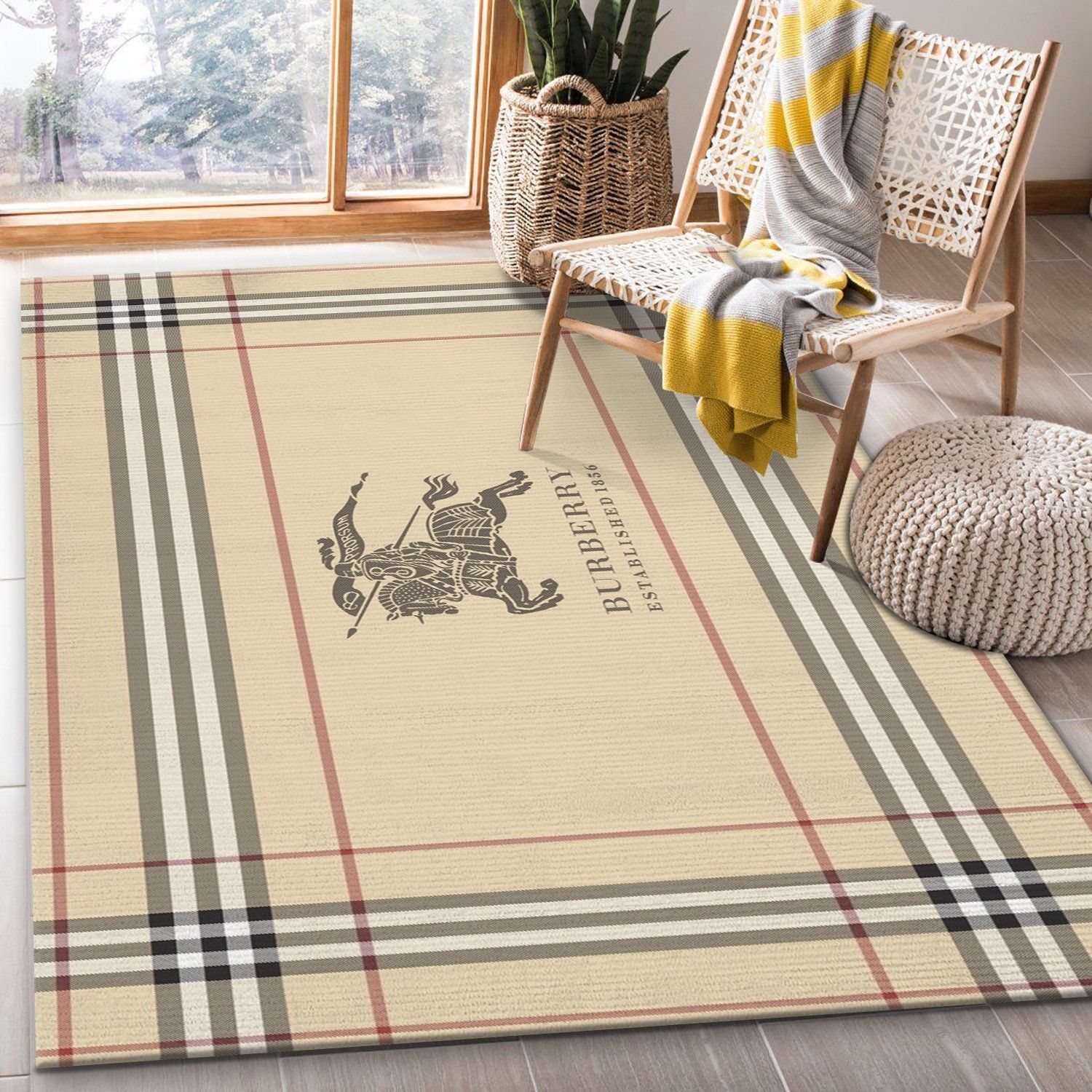 Burberry Ft Louis Vuitton Rugs Bedroom Rug Family Gift US Decor