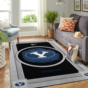 Byu Cougars Ncaa Team Logo Nice Gift Home Decor Rectangle Area Rug