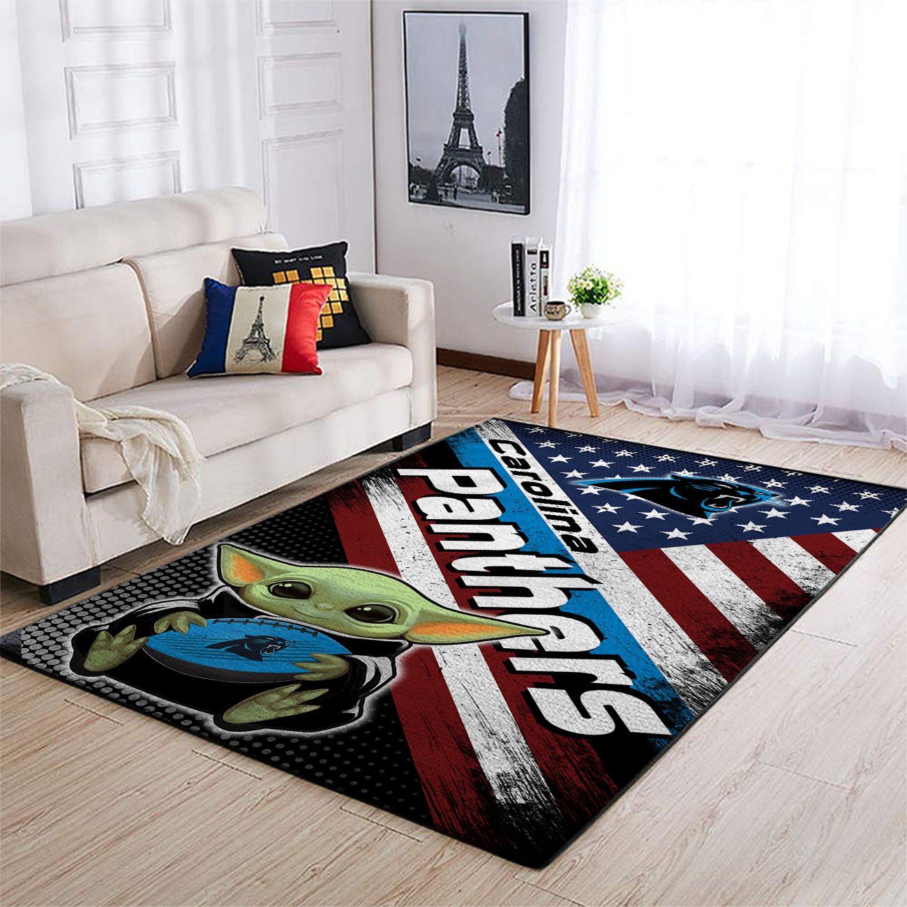 Carolina Panthers Nfl Team Logo Baby Yoda Us Style Nice Gift Home Decor Rectangle Area Rug