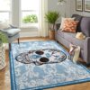 Carolina Panthers Nfl Team Logo Skull Flower Style Nice Gift Home Decor Rectangle Area Rug