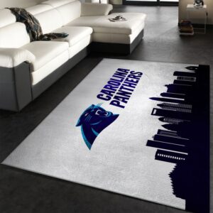 Carolina Panthers Skyline NFL Area Rug
