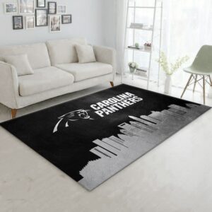 Carolina Panthers Skyline NFL Area Rug Carpet