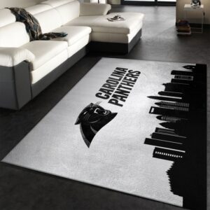 Carolina Panthers Skyline NFL Area Rug For Christmas