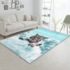 Cat Area Rug Bedroom Rug US Gift Decor