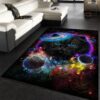 Cat In Galaxy Space Cosmos Area Rug Carpet Bedroom Floor Decor Home Decor