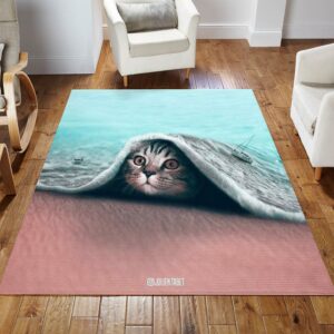 Cat Ver2 Area Rug For Christmas Living Room Rug Family Gift US Decor