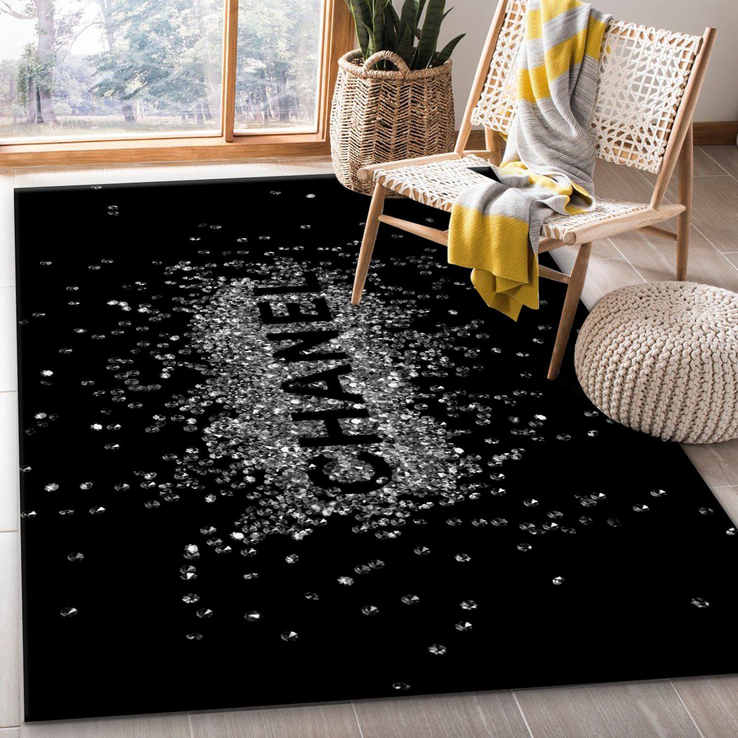 Chanel Area Rug Bedroom Rug US Gift Decor