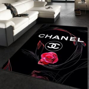 Chanel Area Rug Fashion Brand Rug Christmas Gift US Decor