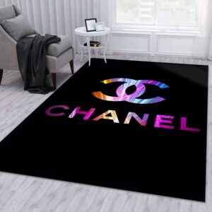 Chanel Area Rug For Christmas Fashion Brand Rug Living Room Rug Christmas Gift US Decor
