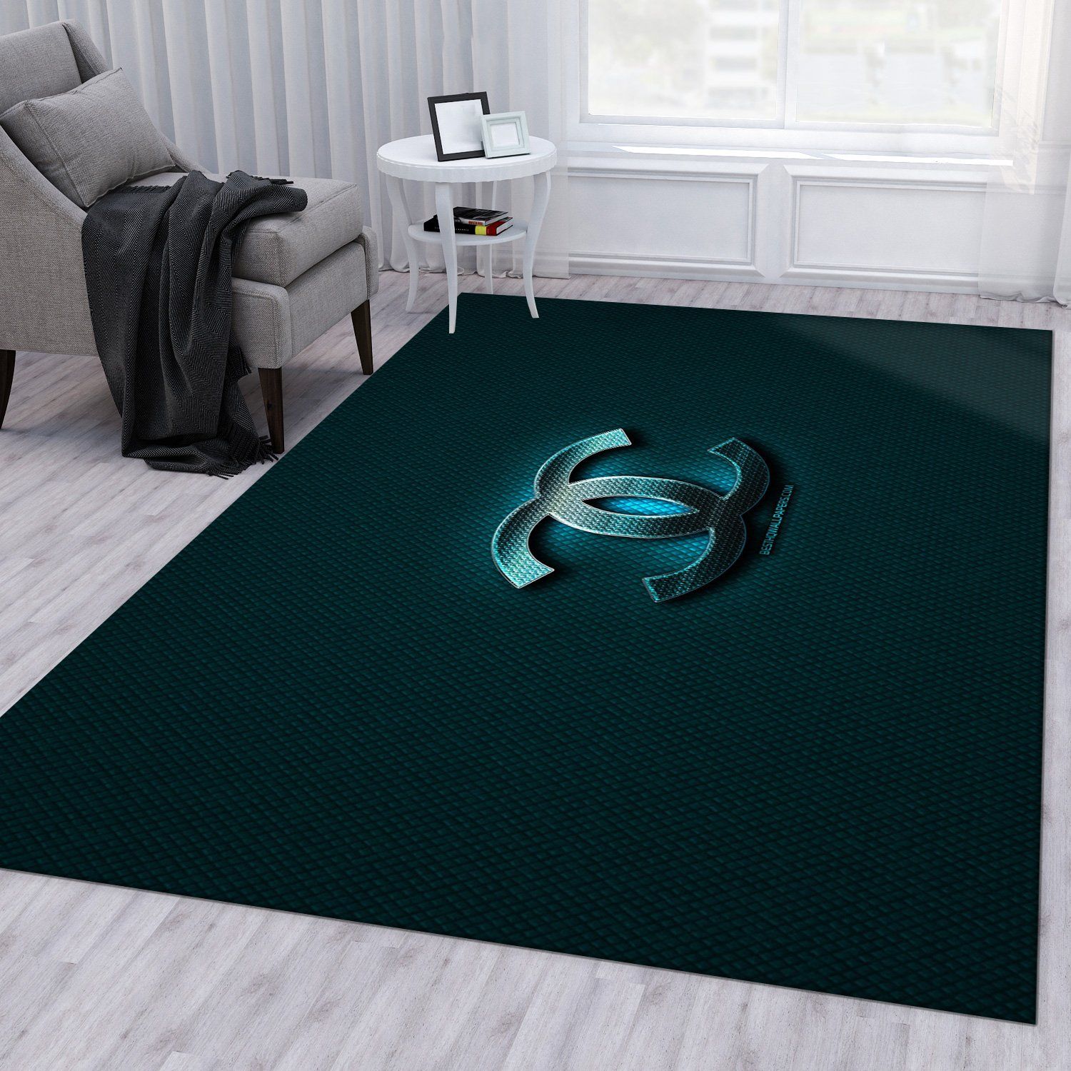 Chanel Area Rug Living Room Rug Family Gift US Decor