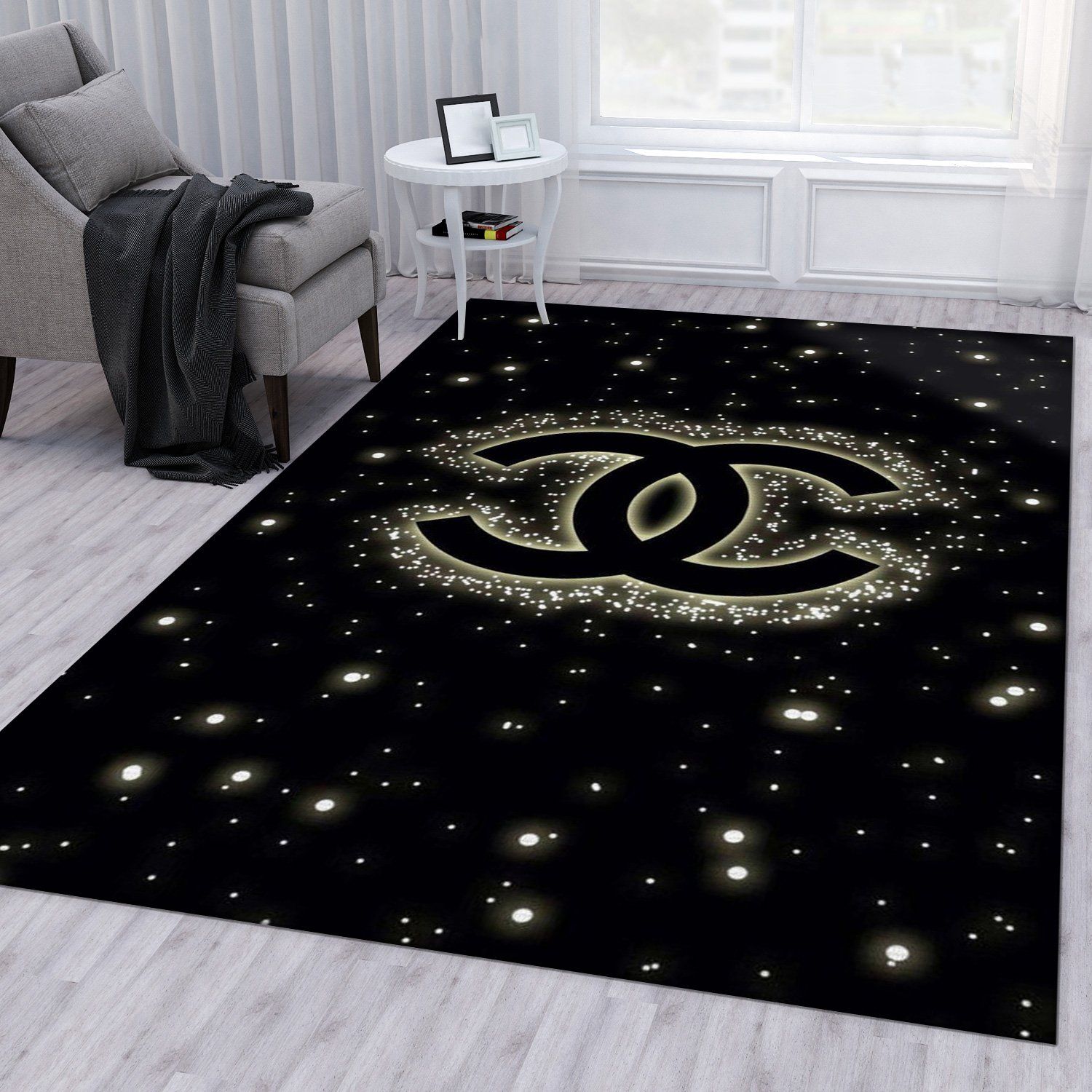 Chanel Area Rugs Living Room Carpet Luxury Brand Floor Decor The US Decor -  Horusteez