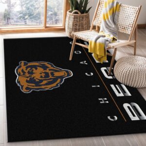 Chicago Bears Imperial Chrome Rug NFL Area Rug For Christmas