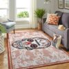 Chicago Bears Nfl Team Logo Skull Flower Style Nice Gift Home Decor Rectangle Area Rug