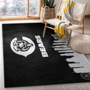 Chicago Bears Skyline NFL Team Logos Area Rug