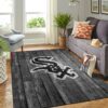 Chicago White Sox Mlb Team Logo Grey Wooden Style Style Nice Gift Home Decor Rectangle Area Rug