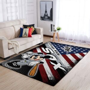 Chicago White Sox Mlb Team Logo Mickey Us Style Nice Gift Home Decor Rectangle Area Rug