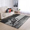 Chicago White Sox Mlb Team Logo Wooden Style Style Nice Gift Home Decor Rectangle Area Rug