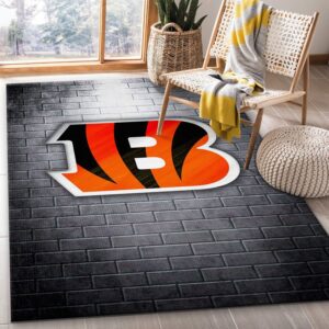 Cincinnati Bengals Nfl Area Rug For Christmas Living Room Rug Home US Decor