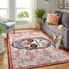 Cincinnati Bengals Nfl Team Logo Skull Flower Style Nice Gift Home Decor Rectangle Area Rug