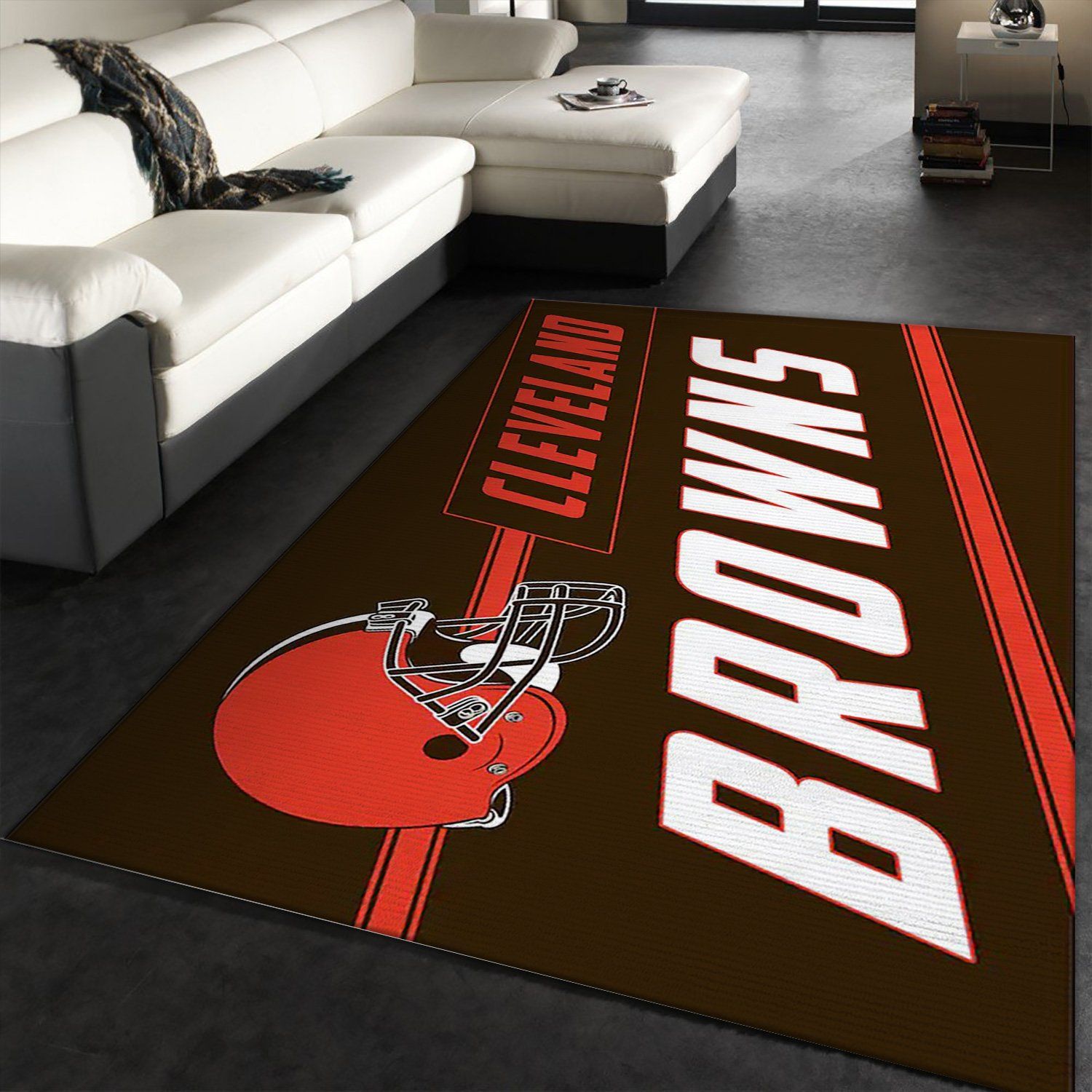 Cleveland Browns Coir Punch Rug NFL Area Rug