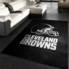 Cleveland Browns Silver NFL Team Logos Area Rug