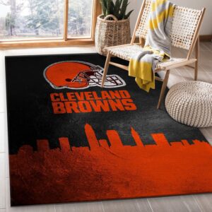 Cleveland Browns Skyline NFL Team Logos Area Rug