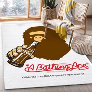 Coke Art Bape Rug Fashion Brand Rug Christmas Gift US Decor