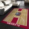 College Home Court Alabama Basketball Team Logo Area Rug