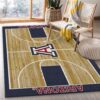 College Home Court Arizona Basketball Team Logo Area Rug