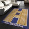 College Home Court Basketball Team Logo Area Rug