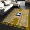 College Home Court Brigham Young Basketball Team Logo Area Rug