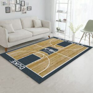 College Home Court Duke Basketball Team Logo Area Rug