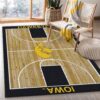 College Home Court Iowa Basketball Team Logo Area Rug