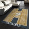 College Home Court Kentucky Basketball Team Logo Area Rug