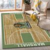 College Home Court Marshall Basketball Team Logo Area Rug