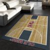 College Home Court Mississippi Basketball Team Logo Area Rug