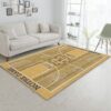 College Home Court Notre Dame Basketball Team Logo Area Rug