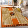 College Home Court Oregon State Basketball Team Logo Area Rug