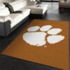 College Spirit Clemson Sport Area Rug Carpet Team Logo Family Gift US Decor